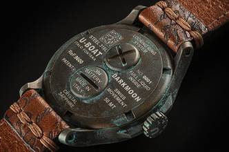 Thumbnail von U-Boat Herrenuhr Darkmoon Unico 9600/A Bronze PVD Beschichtung 46,5 mm Lederarmband gealtert und geprägt Full Set neu