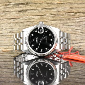 Tudor Prince Date 74034N Diamond Dial - Stahl Weißgold Medium 34MM - Automatik