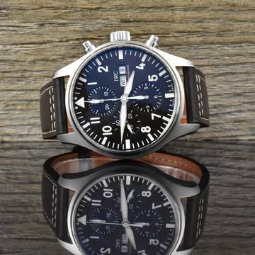 IWC Fliegeruhr Chronograph Flieger Chronograph Antoine de Saint Exupéry IW377713 - Brown Dial - 43MM - Automatik - Full Set