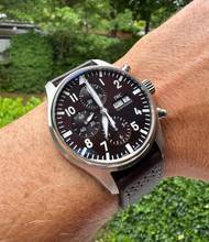 Thumbnail von IWC Fliegeruhr Chronograph Flieger Chronograph Antoine de Saint Exupéry IW377713 - Brown Dial - 43MM - Automatik - Full Set