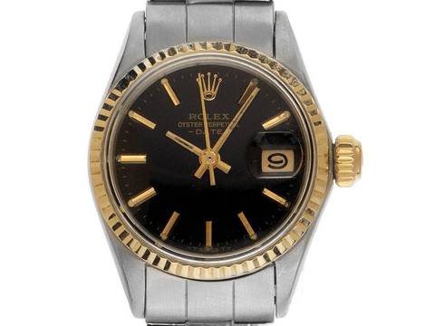  Rolex Oyster Perpetual Lady Date Ref.6517 1968 original Box sehr gut Vintage Oyster Perpetual Date Lady open 6/9 Oyster Armband 