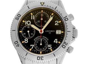 Thumbnail von Eterna Matic Airforce III Ref.8408.41 Bj.1995 Full Set original Vintage Unpoliert Airforce III Chronograph