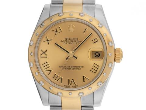  Rolex Datejust 31 Medium Ref.178343 Bj.2014 Full Set original Vintage Unpoliert Datejust Medium Diamanten Oyster Armband 