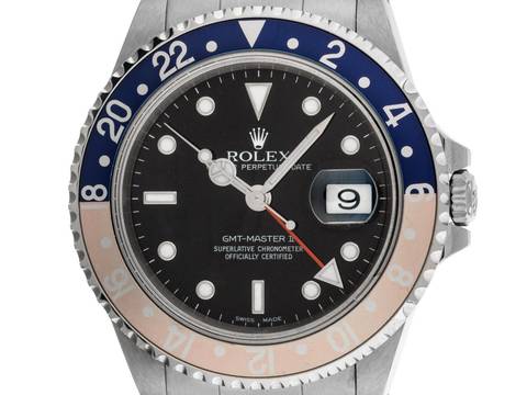 Rolex GMT-Master II Pepsi Ref.16710 Bj.1998 Box&Beschreibung original Vintage Unpoliert GMT Master II Pepsi Oyster Armband