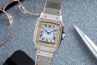 Thumbnail von Cartier Santos Carree Stahl / Gold Automatik Herrenuhr Ref. 2961 Klassiker