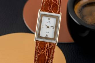 Thumbnail von Omega De Ville Tank White Dial Stahl / Gold Quarz Damenuhr 591.0264 Vintage