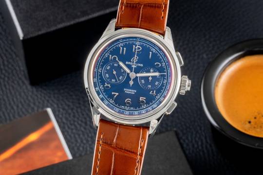  Breitling Duograph Premier B15 Duograph 42 Handaufzug Ref. AB1510171C1P1 B&P 