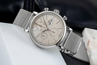Thumbnail von IWC Portofino Chronograph Stahl Automatik Herrenuhr Ref. IW391005 Papiere 2015
