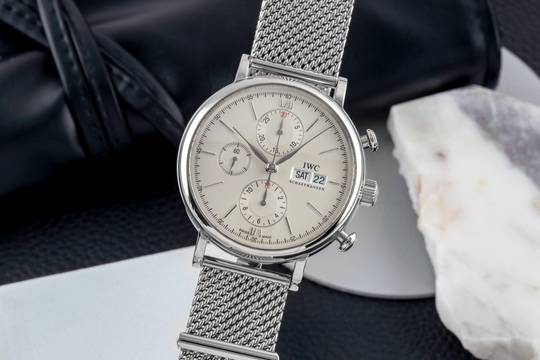  IWC Portofino Chronograph Stahl Automatik Herrenuhr Ref. IW391005 Papiere 2015 