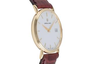 Thumbnail von Universal Genève 18k (0,750) Gold White Dial Herrenuhr Ref. 149.140-22 Papiere
