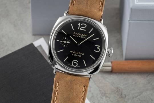  Panerai Radiomir 8 Days Black Seal 8 Days Edelstahl Herrenuhr PAM00609 B&P 2017 