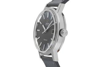 Thumbnail von Omega Genève Grey Dial Stahl Automatik Herrenuhr ST168.0098 166.098 Vintage