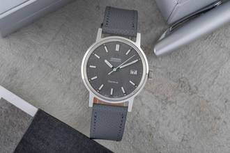 Thumbnail von Omega Genève Grey Dial Stahl Automatik Herrenuhr ST168.0098 166.098 Vintage