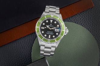Thumbnail von Rolex Submariner Date Kermit Swiss Made Dial Automatik Herrenuhr Ref. 16610LV