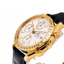 Thumbnail von Omega Speedmaster Chrono Date 39 Yellowgold – 1750043 – like NEW – approx. 1999