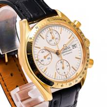 Thumbnail von Omega Speedmaster Chrono Date 39 Yellowgold – 1750043 – like NEW – approx. 1999