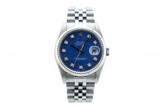 Rolex Datejust 36 36MM - Sodalith-Zifferblatt - Diamant-Indizes - Jubilee-Armband - 16234 1999
