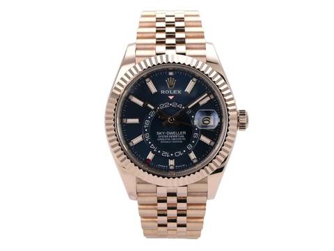  Rolex Sky-Dweller Everose-Gold Ref. 336935 Blau Jubile-Band 