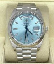  Rolex Day-Date 40 PLATIN BAGUETTE DIAMONDS ICE BLUE NEW/Unworn FULL SET WITH BOX + PAPERS 2021 