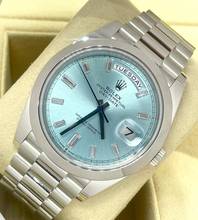 Thumbnail von Rolex Day-Date 40 PLATIN BAGUETTE DIAMONDS ICE BLUE NEW/Unworn FULL SET WITH BOX + PAPERS 2021