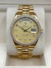 Thumbnail von Rolex Day-Date 36 Top Condition Champagne Diamond Dial Bezel High quality A.M.