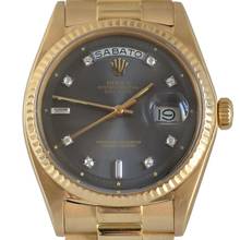 Thumbnail von Rolex Day-Date 36 1803 President Factory Grey diamonds dial yellow gold 18KT Full Set