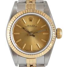 Thumbnail von Rolex Oyster Perpetual 26 67193 26MM Champagne dial Full Set TOP Condition
