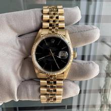 Thumbnail von Rolex Datejust 36 16018 President black dial Full Set TOP Condition 1986