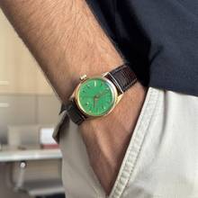 Thumbnail von Rolex Oyster Perpetual 34 6284 green enamel dial rose gold 18KT very rare 1957