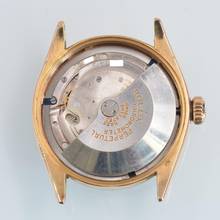 Thumbnail von Rolex Oyster Perpetual 34 6284 green enamel dial rose gold 18KT very rare 1957