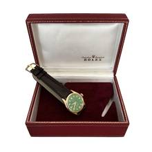 Thumbnail von Rolex Oyster Perpetual 34 6284 green enamel dial rose gold 18KT very rare 1957