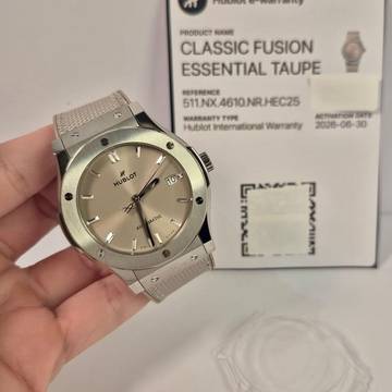  Hublot Classic Fusion Taupe / Sand Special Edition Lançamento 45mm Automático 