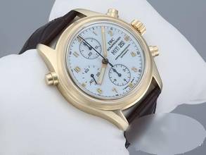 Thumbnail von IWC Fliegeruhr Doppelchronograph Pilot Doppelchronograph Gelbgold 750 Iw3711 Automatik 18kt Yellow Gold Black Dial