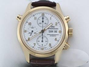 Thumbnail von IWC Fliegeruhr Doppelchronograph Pilot Doppelchronograph Gelbgold 750 Iw3711 Automatik 18kt Yellow Gold Black Dial
