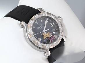Thumbnail von Chopard Happy Sport Fish Edelstahl 28/8347 Saphire Rubine Diamonds Gold