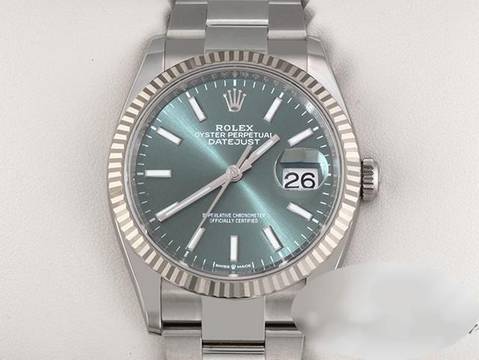  Rolex Datejust 36 36mm 126234 2022 Stahl Weissgold 750 Grün Automatik Stainless Steel 18kt White Gold Oyster-band Chronometer Green Dial 
