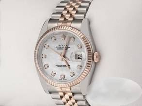 Thumbnail von Rolex Datejust 36 36mm 116231 2015 Stahl Rosegold 750 Perlmutt Diamanten Automatik Stainless Steel 18kt Rose Gold Jubilé-band Chronometer Oyster