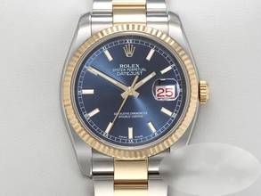  Rolex Datejust 36 36mm 116233 2011 Edelstahl Gelbgold 750 Automatik Stahl Gold Stainless Steel 18kt Yellow Gold Oyster-band Chronometer Blue Dial 
