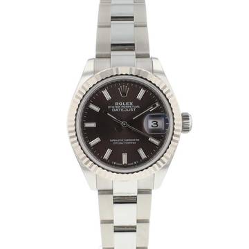  Rolex Lady-Datejust 28 Steel Oyster Slate Grey Dial LIKE NEW 