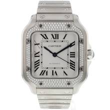Thumbnail von Cartier Santos Medium Diamonds W4SA0005