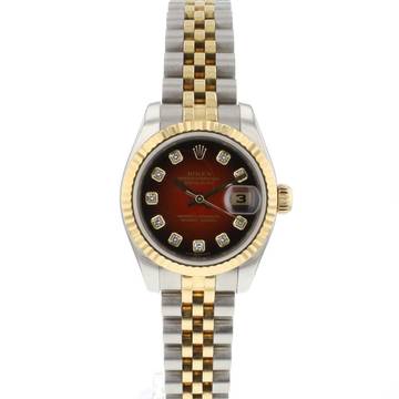 Rolex Lady-Datejust 26 Jubilee Steel/Gold Red Vignette Dial