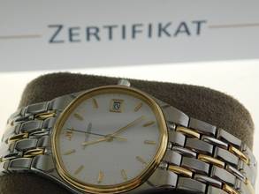 Thumbnail von Jaeger-LeCoultre Albatros Stahl Gelbgold Herrenuhr mit Datum 35 mm im TOP Zustand seltene Version volle Band Kaliber 608