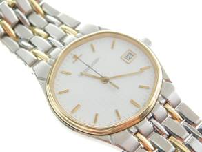 Thumbnail von Jaeger-LeCoultre Albatros Stahl Gelbgold Herrenuhr mit Datum 35 mm im TOP Zustand seltene Version volle Band Kaliber 608