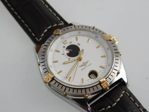  Breitling Reserve Marche Herrenuhr Automatik 40 mm mit Gangreserve top Zustand seltene große Herrenuhr 