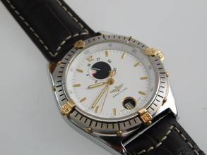 Thumbnail von Breitling Reserve Marche Herrenuhr Automatik 40 mm mit Gangreserve top Zustand seltene große Herrenuhr