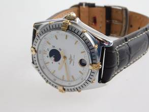 Thumbnail von Breitling Reserve Marche Herrenuhr Automatik 40 mm mit Gangreserve top Zustand seltene große Herrenuhr