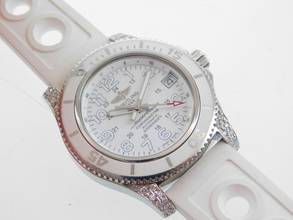 Thumbnail von Breitling Superocean II 36 36mm Automatik im Full Set Factory Diamonds Top Zustand Factory Diamonds