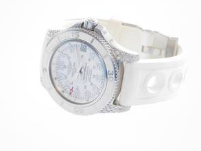 Thumbnail von Breitling Superocean II 36 36mm Automatik im Full Set Factory Diamonds Top Zustand Factory Diamonds