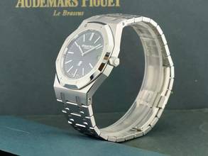 Thumbnail von Audemars Piguet Royal Oak Jumbo 16202st Jumbo Blau Zifferblatt Neu Komplettset. Neu 2024