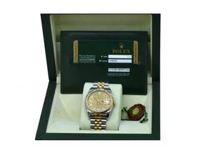 Thumbnail von Rolex Datejust 36 116233 36mm Gold Jubilee Dial With Big Diamonds - Full Set 2009